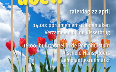 Activiteit: 22 april opruimen, plantjesmarkt en afscheid Hans Alders