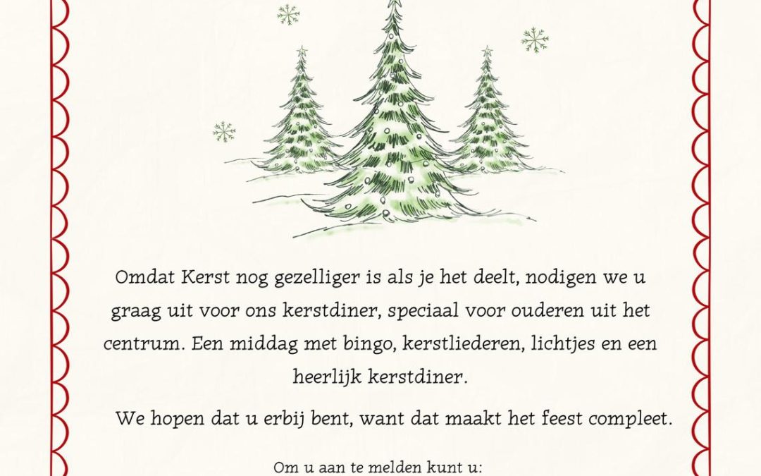 Uitnodiging kerstdiner van WIJ Groningen
